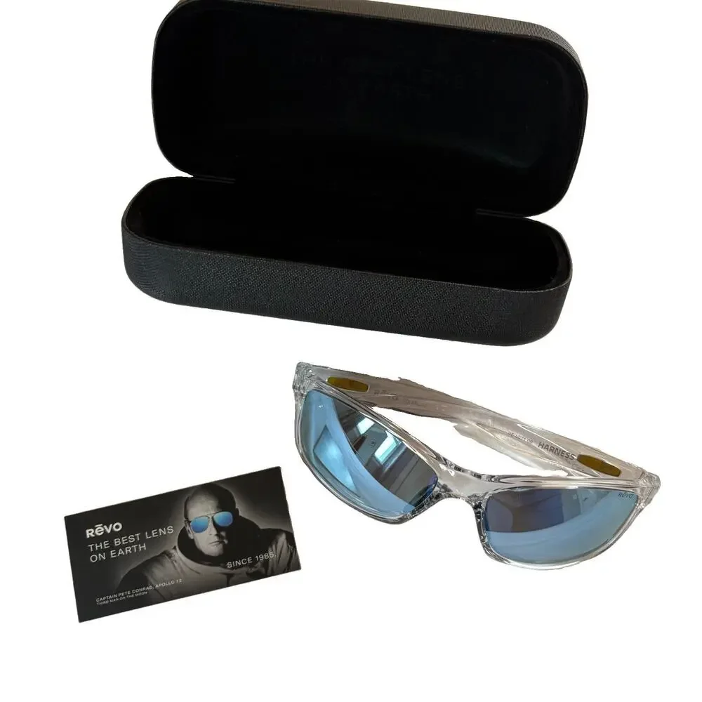Revo Harness RE 4071 09 Crystal Blue Water Polarized Sunglasses Authentic